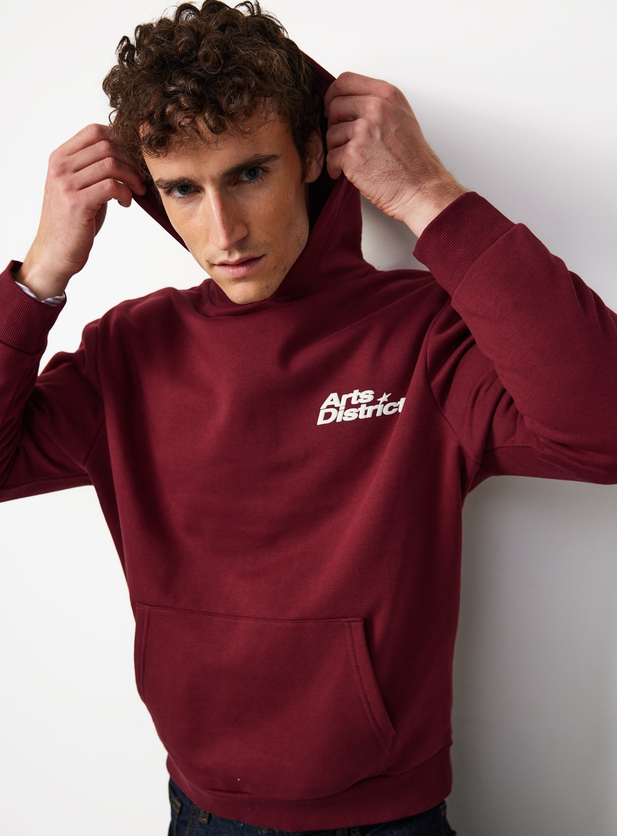 Red Arts District Graphic Hoodie  L - Image 1 thumbnail